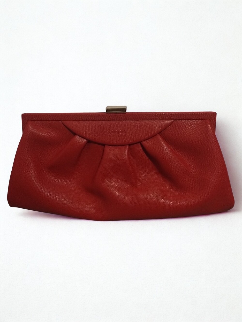 Ecco Red Leather Cowhide Clutch